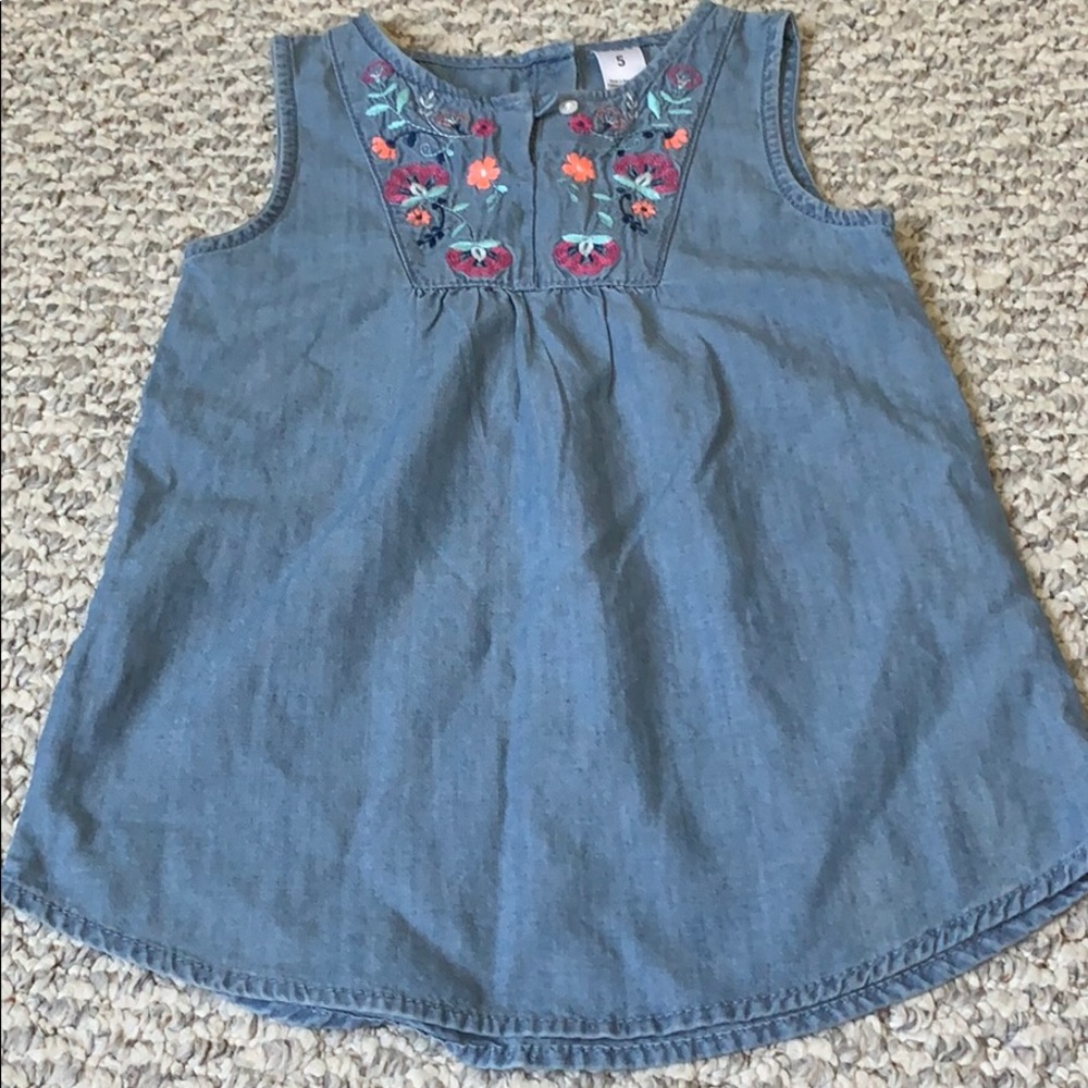 Carters children shirt with flowers.
